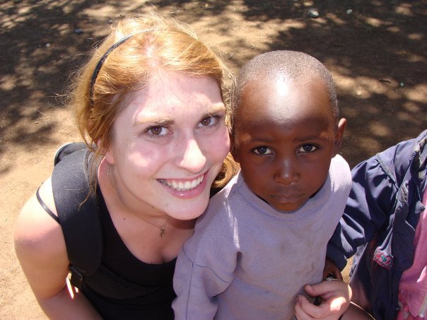Photo with the locals in a Kenya village