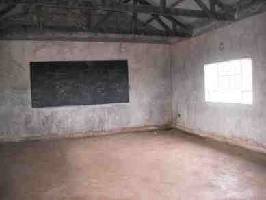 Empty classroom in Kenya