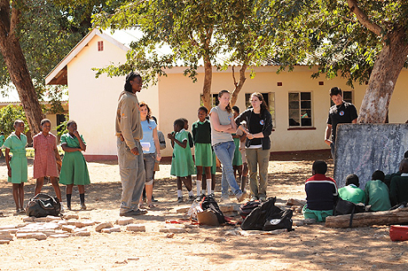 Visting a local orphanage in Victoria falls