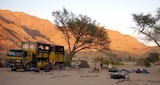 Bush camping in the stunning surroundings of Namibia